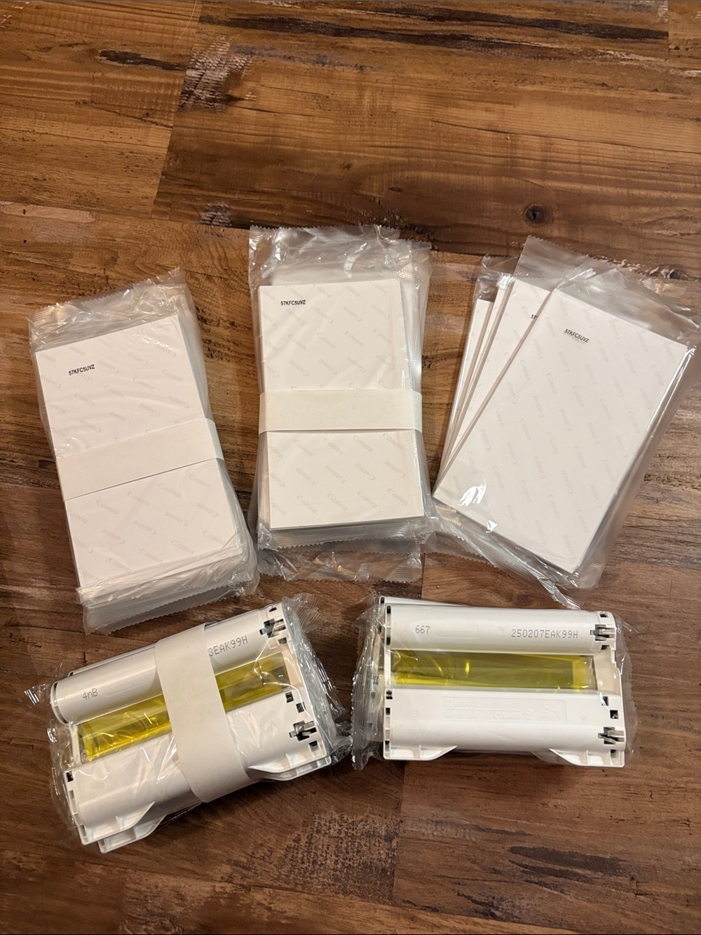 KRUU White 4x6 cannon photo paper and 5 replacement Printer Ribbons